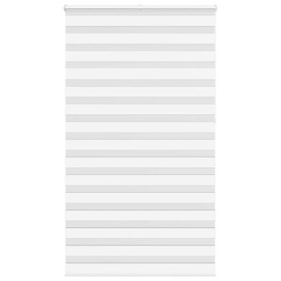 Jaluzea tip zebra alb lățime țesătură 125,9 cm poliester GartenMobel Dekor