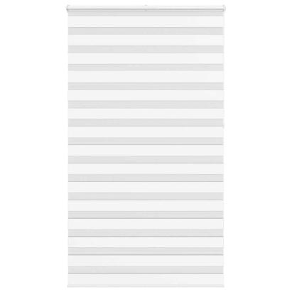 Jaluzea tip zebra alb lățime țesătură 130,9 cm poliester GartenMobel Dekor