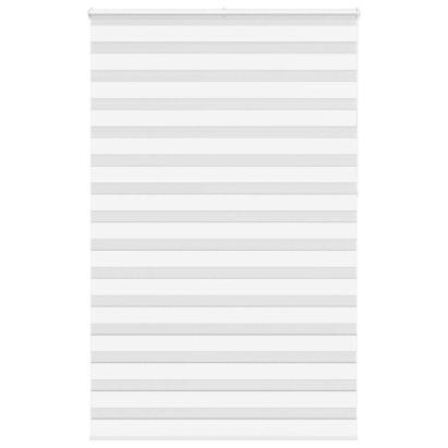 Jaluzea tip zebra alb lățime țesătură 140,9 cm poliester GartenMobel Dekor