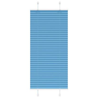 Jaluză plisată albastru 65x100 cm Lățime țesătură 64,4 cm GartenMobel Dekor