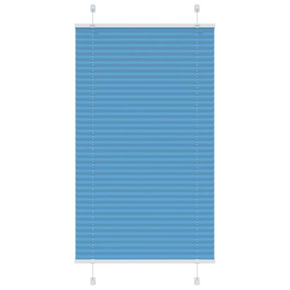 Jaluză plisată albastru 75x100cm Lățime țesătură 74,4 cm GartenMobel Dekor