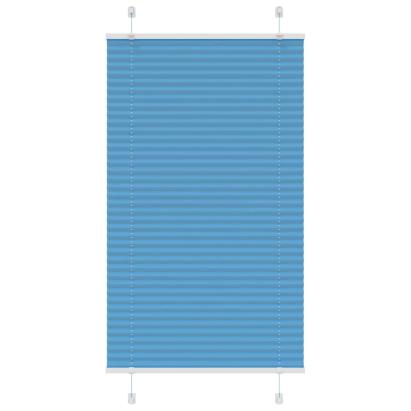 Jaluză plisată albastru 80x100cm Lățime țesătură 79,4 cm GartenMobel Dekor