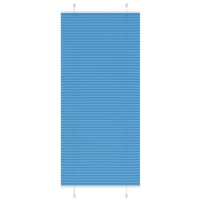 Jaluză plisată Albastru 85x200 cm Lățime țesătură 84,4 cm GartenMobel Dekor