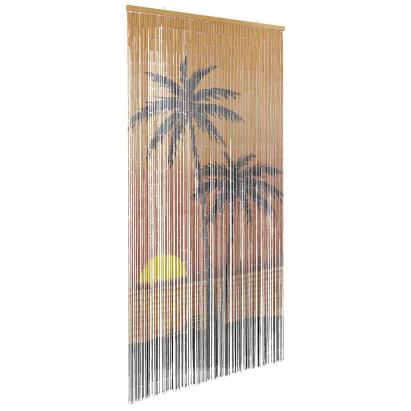 Perdele ușă cu insecte imprimeu palmieri 100x200 cm bambus GartenMobel Dekor