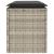 Bancă de grădină cu pernă Gri deschis 110x40x44 cm Poly Ratan GartenMobel Dekor