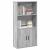 Bibliotecă, gri sonoma, 60x24x120 cm, lemn prelucrat GartenMobel Dekor