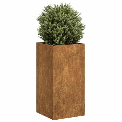 Jardinieră Rusty 40x40x80 cm Oțel pentru intemperii GartenMobel Dekor