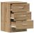 Noptiere, 2 buc., stejar artizanal, 38x35x55 cm, lemn prelucrat GartenMobel Dekor