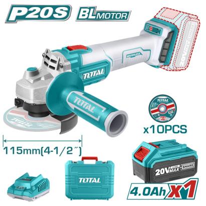 TOTAL - POLIZOR UNGHIULAR - LI-ION - 20V - 115MM (INCLUDE ACUMULATOR SI INCARCATOR) PowerTool TopQuality