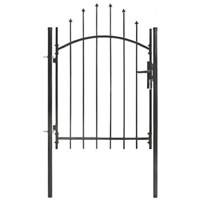 Poartă de grădină, negru, 1 x 1,75 m, oțel GartenMobel Dekor