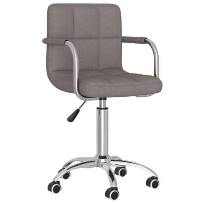 Scaun de bucătărie pivotant, gri taupe, material textil GartenMobel Dekor