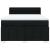 Pat box spring cu saltea, negru, 140x190 cm, textil GartenMobel Dekor