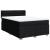 Pat box spring cu saltea, negru, 140x190 cm, textil GartenMobel Dekor