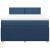 Pat box spring cu saltea, albastru, 140x200 cm, textil GartenMobel Dekor
