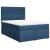 Pat box spring cu saltea, albastru, 140x200 cm, textil GartenMobel Dekor