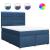 Pat box spring cu saltea, albastru, 140x200 cm, textil GartenMobel Dekor