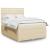 Pat box spring cu saltea, crem, 140x200 cm, textil GartenMobel Dekor