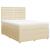 Pat box spring cu saltea, crem, 140x200 cm, textil GartenMobel Dekor