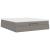 Cadru de pat otoman cu saltea Taupe 180x200cm Material GartenMobel Dekor