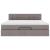 Cadru de pat otoman cu saltea Taupe 180x200cm Material GartenMobel Dekor
