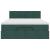 Cadru de pat otoman cu saltea verde închis 140x200cm catifea GartenMobel Dekor
