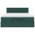 Cadru de pat otoman cu saltea verde închis 140x200cm catifea GartenMobel Dekor