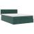 Cadru de pat otoman cu saltea verde închis 140x200cm catifea GartenMobel Dekor