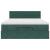 Cadru de pat otoman cu saltea verde închis 140x200cm catifea GartenMobel Dekor