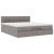 Cadru de pat otoman cu saltea Taupe 180x200cm Material GartenMobel Dekor