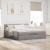 Cadru de pat otoman cu saltea Taupe 180x200cm Material GartenMobel Dekor