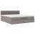 Cadru de pat otoman cu saltea Taupe 180x200cm Material GartenMobel Dekor
