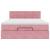 Cadru de pat otoman cu saltea roz 140x190cm catifea GartenMobel Dekor