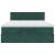 Cadru de pat otoman cu saltea verde închis 140x200cm catifea GartenMobel Dekor