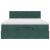 Cadru de pat otoman cu saltea verde închis 140x200cm catifea GartenMobel Dekor