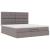 Cadru de pat otoman cu saltea Taupe 180x200cm Material GartenMobel Dekor