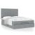 Cadru de pat otoman cu saltea țesătură gri deschis 140x190cm GartenMobel Dekor