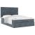 Cadru de pat otoman cu saltele Gri închis 140x190cm catifea GartenMobel Dekor