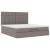 Cadru de pat otoman cu saltea Taupe 180x200cm Material GartenMobel Dekor