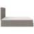 Cadru de pat otoman cu saltea Taupe 180x200cm Material GartenMobel Dekor