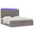 Cadru de pat otoman cu saltea Taupe 180x200cm Material GartenMobel Dekor