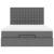 Cadru pat otoman cu saltea țesătură gri închis 140x190cm GartenMobel Dekor