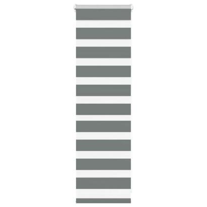 Jaluzea tip zebra gri închis lățime țesătură 40,9 cm poliester GartenMobel Dekor