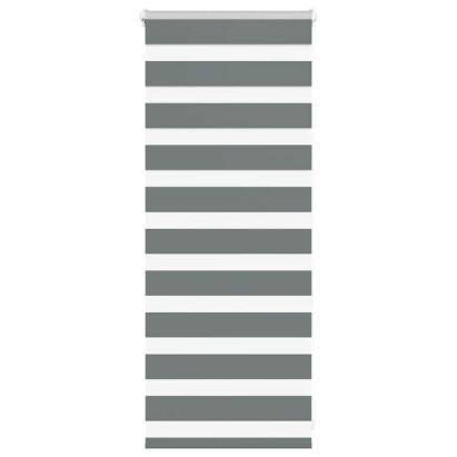 Jaluzea tip zebra gri închis lățime țesătură 55,9 cm poliester GartenMobel Dekor