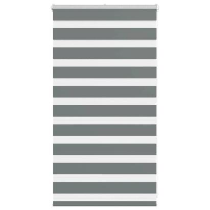 Jaluzea tip zebra gri închis lățime țesătură 65,9 cm poliester GartenMobel Dekor