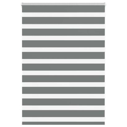 Jaluzea tip zebra gri închis lățime țesătură 100,9 cm poliester GartenMobel Dekor