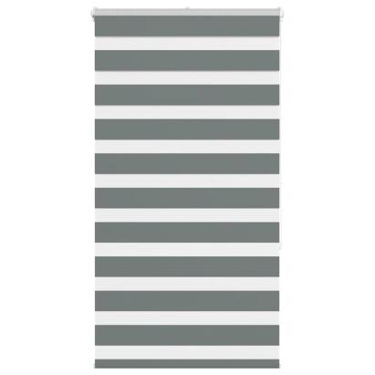 Jaluzea tip zebra gri închis lățime țesătură 65,9 cm poliester GartenMobel Dekor