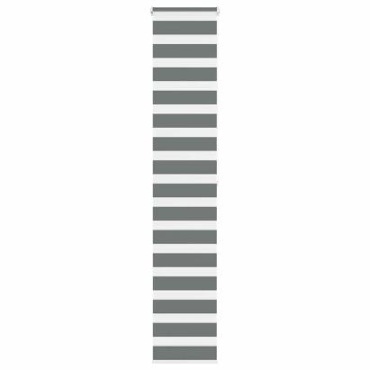 Jaluzea tip zebra gri închis lățime țesătură 35,9 cm poliester GartenMobel Dekor