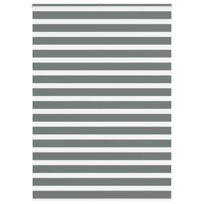 Jaluzea tip zebra gri închis lățime țesătură 150,9 cm poliester GartenMobel Dekor