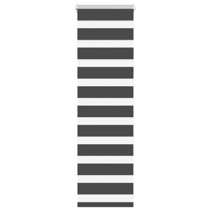 Jaluzea tip zebra neagră lățime țesătură 45,9 cm poliester GartenMobel Dekor