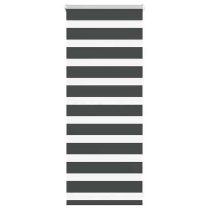Jaluzea tip zebra neagră lățime țesătură 55,9 cm poliester GartenMobel Dekor
